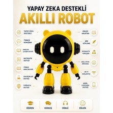 Ematcrt Akıllı Eğitici Çocuk Robotu 40 Dil Destekli Yapay Zeka Wi-Fi Uygulama ve Sesli Sohbet - Lisinya