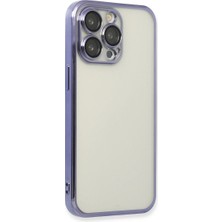 Jenerik Iphone 14 Pro Kılıf Razer Lensli Silikon - Mor