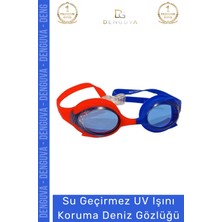 Denguva Deluxe Ayarlanabilir Kayış Su Geçirmez Uv Işını Koruma Silikon Plastik Antifog Çocuk Deniz Gözlüğü