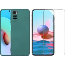 Tekno Grup Xiaomi Redmi Note 11 Pro 5g Kılıf  Içi Kadife Yumuşak Lansman Kılıf-Koyu Yeşil + Cam Ekran Koruyucu