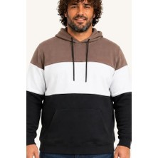 Starbattal Büyük Beden Kapüşonlu 3ip Sweat Mg 25725 Vizon