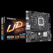 Gigabyte Gıgabyte H610M-D3W Ddr4 3200 HDMI / Dp M.2 1700P USB 3.2 Gen1 (12-13-14. Nesil)