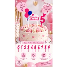 Major Hobi Happy Birthday Pasta Süsü ve Rakam Seti  Kişiye Özel Doğum Günü Pasta Dekoru