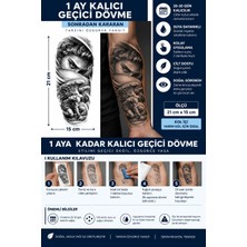 1 Ay Kalıcı 24 Saat Sonra Kararan 15X21 cm Yarım Kol Melek Dövmesi  Model Geçici Dövme Tattoo