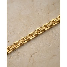 Sarezza Gold 14 Ayar Altın Bismark Zincir Kolye 45 cm