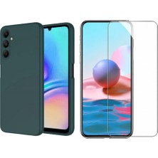 Tekno Grup Galaxy A05S Kılıf Içi Kadife Yumuşak Lansman Kılıf-Koyu Yeşil + Cam Ekran Koruyucu