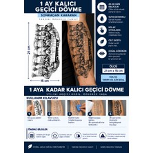1 Ay Kalıcı 24 Saat Sonra Kararan 15X21 cm Yarım Kol Son Akşam Yemeği Dövmesi  Model Geçici Dövme Tattoo