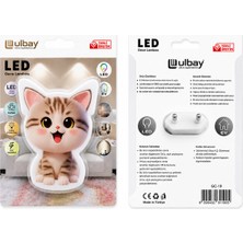 Just Cheap Store 10 Adet Kedi Ledli Gece Lambası Gc-19 (4741)