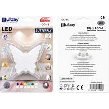 Just Cheap Store 10 Adet Kelebek LED Gece Lambası Gc-15 (4741)