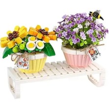 Semel LZ1674 Loz Eternal Flowers Serisi - Saksıda Çiçekler ''letters From Spring Baby’s Breath'' ''daisy With Bee'' 534 Parça Yapım Seti