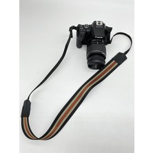 Anatolia Craft Dslr ve Slr Fotoğraf Makineleri Için Çizgili  Boyun ve Omuz Askısı,kayışı