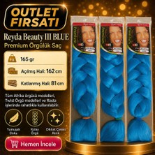 Semel 3 Paket - Afrika Örgüsü ve Rasta Için Sentetik Saç Blue3