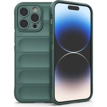 Bezos Apple iPhone 16 Pro Kılıf Optimum Silikon - Koyu Yeşil