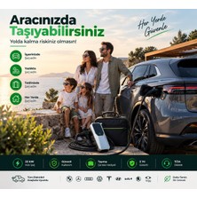 3,5 Kw Taşınabilir Elektrikli Araç Şarj Cihazı | 220V Ev Charger | Tüm Elektrikli Araçlarla Uyumlu | Taşıma Çantası Hediyeli