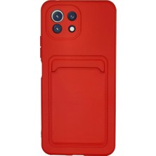 Bezos Xiaomi Mi 11 Kılıf Kelvin Kartvizitli Silikon - Kırmızı