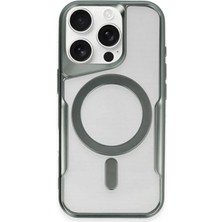 Bezos Apple iPhone 11 Pro Max Kılıf Boyi Magsafe Silikon Kapak - Yeşil
