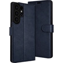 Bezos Samsung Galaxy S26 Ultra Trend S Plus Kapaklı Kılıf - Lacivert