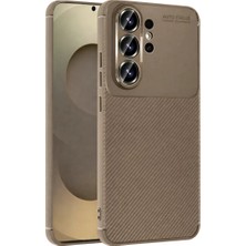 Bezos Samsung Galaxy S26 Ultra Auto Focus Karbon Kapak - Kahverengi