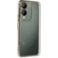 Bezos Vivo Y17S Kılıf Lensli Silikon - Gold
