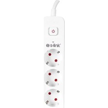 Semel S-Link 1.5m 3’lü Anahtarlı Akım Korumalı Priz 3x1.5mm 750 Joule SPG301S