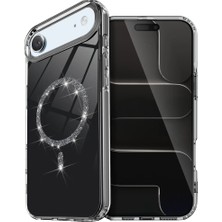 Bezos Apple iPhone 17 Air Live Diamond Magsafe Kapak - Siyah
