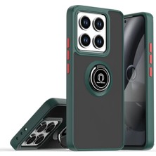 Bezos Xiaomi Mi 14T Pro Kılıf Montreal Yüzüklü Silikon Kapak - Yeşil