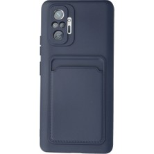 Jenerik Xiaomi Redmi Note 10 Pro Kılıf Kelvin Kartvizitli Silikon - Lacivert