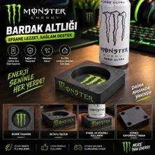 Print Zone Monster Kutu Altlığı Bardaklık - Enerji Içeceği ve Bardak Tutucu Masaüstü Stand