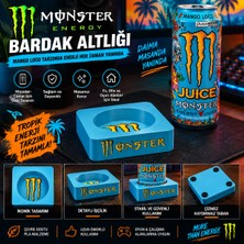 Print Zone Monster Kutu Altlığı Bardaklık - Enerji Içeceği ve Bardak Tutucu Masaüstü Stand