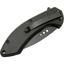 Semel 4215 Kırmızı Kamp Çakı 20CM- Yarı Otomatik, Kemerlikli, Oluklu
