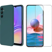 Tekno Grup Galaxy A16 Kılıf Içi Kadife Yumuşak Lansman Kılıf-Koyu Yeşil + Cam Ekran Koruyucu