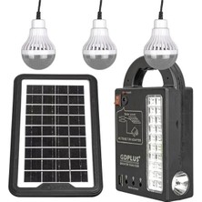 Semel GD-999 Güneş Enerjili Solar Aydınlatma Siste 3 Ampullü Powerbank Özellikli Taşınabilir Kamp Seti