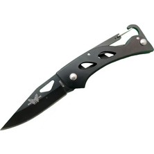 Semel A1103B Siyah Kamp Çakı 15 cm - Kancalı Metal Saplı
