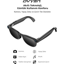 Dvyen G2 Pro Akıllı Yapay Zeka (Aı) Güneş Gözlüğü – Kamera Bluetooth Hafıza Müzik Aı Ast Canlı Çeviri Ipx5
