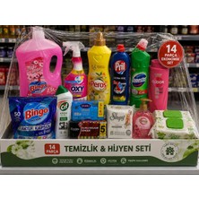 14 Parça Süper Ekonomik Temizlik ve Hijyen Seti Ev ve Mutfak Temizlik Paketi