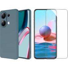 Tekno Grup Xiaomi Poco M6 Pro 4g Kılıf  Içi Kadife Yumuşak Lansman Kılıf-Koyu Yeşil + Cam Ekran Koruyucu