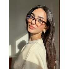Funeyes Miracle Köşeli Oval Unisex Mavi Işık Korumalı 50 Ekartman Optik Cam Takılabilen Gözlük