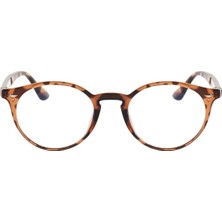 Funeyes Round Yuvarlak Leopar Unisex Kadın Erkek Mavi Işık Korumalı Gözlük | 50 Ekartman | Optik Uyumlu