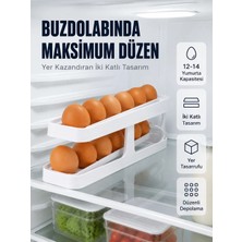 Buzdolabı Yumurtalık Organizer Geniş Kapasiteli Yumurta Düzenleyici Rafı