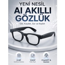 DMC Akıllı Gözlük 8 Mp Kameralı 1080P Video Kayıt Wifi Bağlantılı Çift Mikrofonlu Gürültü Engelleme Özellikli - Bayi Depom