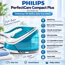 Philips  Perfectcare Compact Plus Buhar Kazanlı ÜTÜ-GC7920/20  + Mutfak Tartısı Hediye