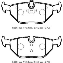 Fam Rover 75 Sd 00/04 Arka Fren Balatası (Kablosuz)(Disk) (123,1X45X16)(BRAMAX)