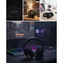 Hsc Bilişim Gaming Headset Kablosuz Bluetooth 40MM Sürücülü Mikrofonlu Kulaklığı