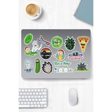 Üstüner Rick And Morty Temalı Sticker Etiket Seti 1 - Laptop Notebook Telefon