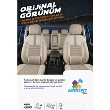 MKG Otomotiv Nissan Almera Phantom Bej Tay Tüyü Oto Koltuk Kılıfı Tam Set -Ortopedik-Kolay Montaj-Terletmez 2003-2006