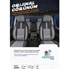 MKG Otomotiv Alfa Romeo Mito Phantom Gri Tay Tüyü Oto Koltuk Kılıfı Tam Set -Ortopedik-Kolay Montaj-Terletmez 2008-2018