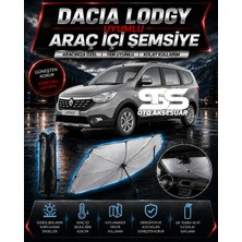 STS Oto Aksesuar Dacia Lodgy Araç Ön Cam Güneşliği Katlanabilir Şemsiye Oto Güneşlik Uv Korumalı Gölgelik Araba Oto Şemsiyesi