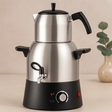Semel Elektrikli Semaver Çay Makinesi 3l Su Kazanı 1.1l Demlik 1000W