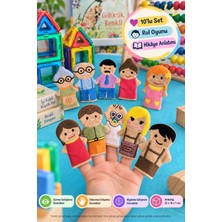 Toyfest Aile Üyeleri Parmak Kukla Seti 10'lu Eğitici Hikaye Anlatım ve Rol Oyun Oyuncağı