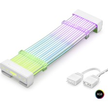 Skygo 24 Pin Argb Anakart Güç Uzatma Kablosu Bükülebilir 2 mm 108 LED Beyaz ND2812W